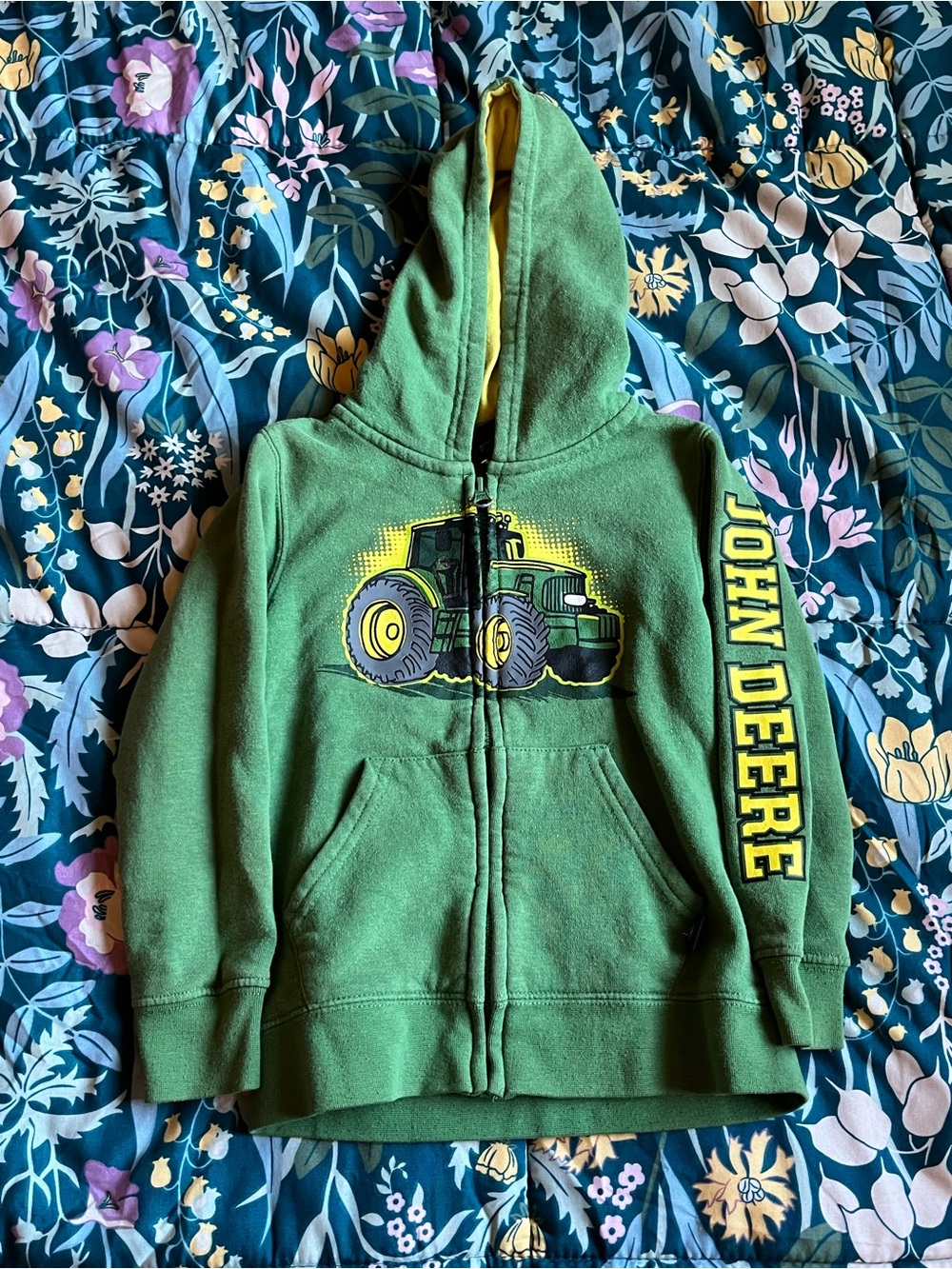 John Deere Kids' Green Tractor Zip Hoodie Boys Size 4T